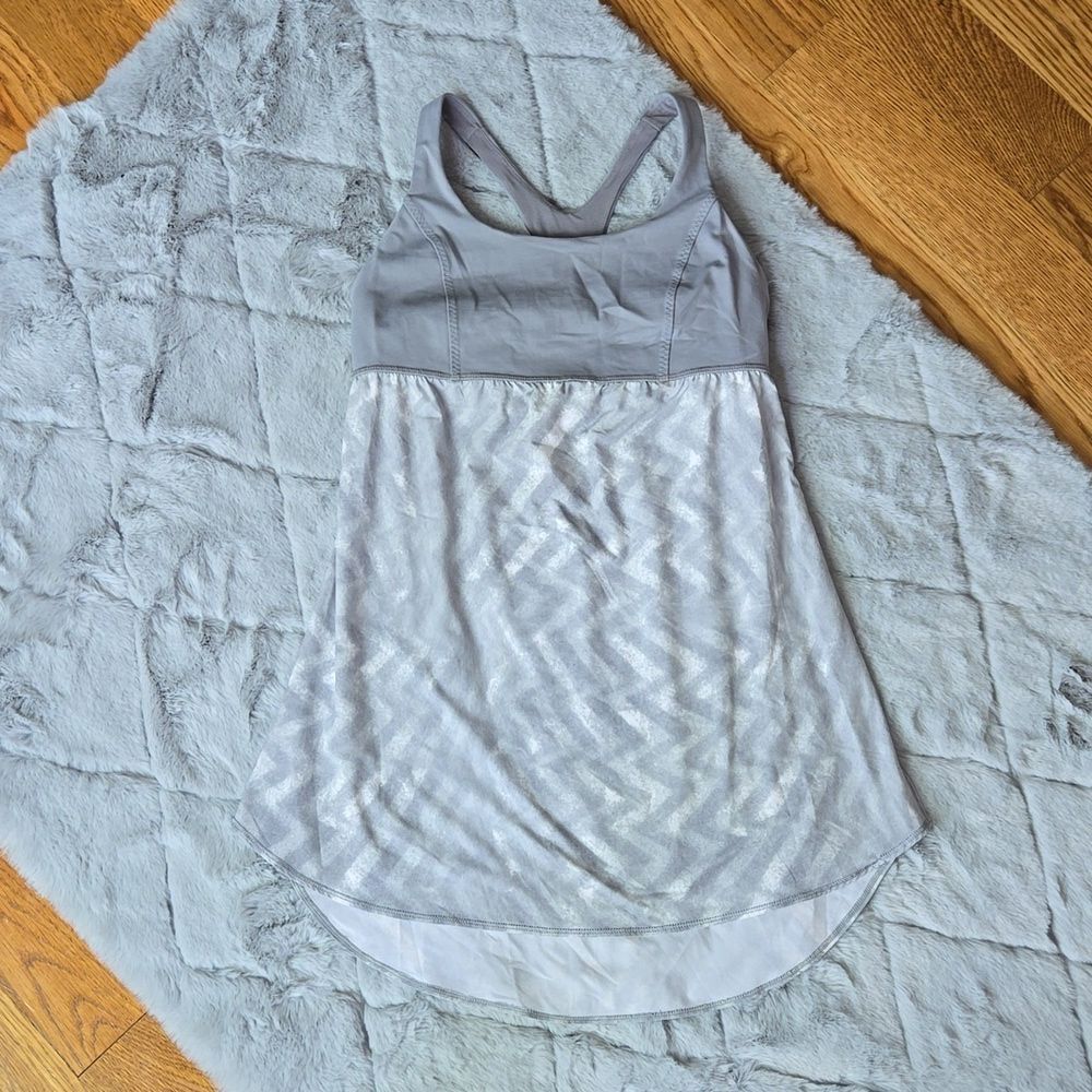 Lululemon Grey Athletic Tank Top, Women's Size 6, Decent Condition